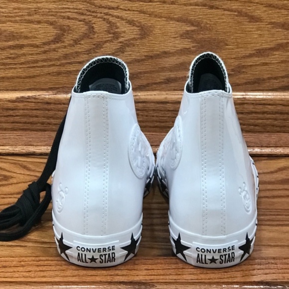 Converse CTAS MC White Black Star Print Shoes - Picture 6 of 8